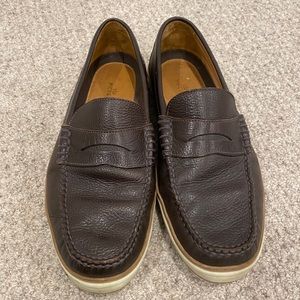 Peter Millar Brown Leather Casual Penny Loafer 10